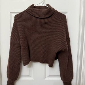 Cozy Brown Turtleneck Sweater